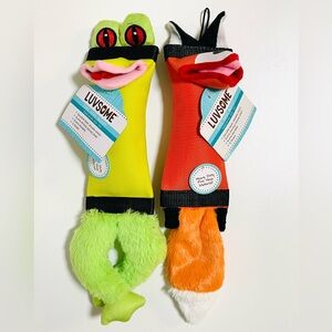 Luvsome Fire Hose Buddy Squeaking Dog Toys Bundle